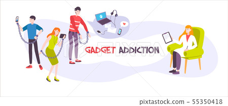 Gadgets Addiction Flat Banner 55350418
