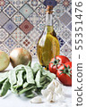 Traditonal Turkish meal Green beans,ingredients 55351476