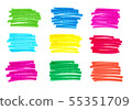 colorful hand drawn labels 55351709