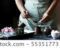 Making Turkish coffee 55351773