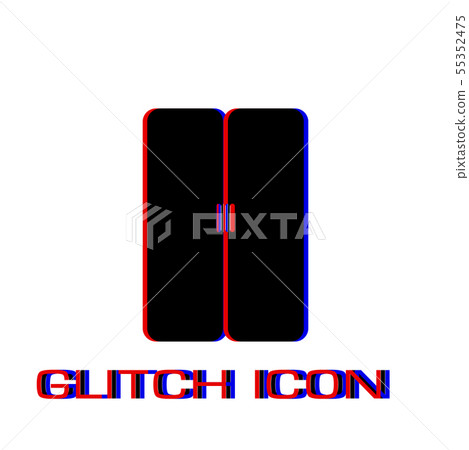 Double door icon flat Double door icon flat 55352475