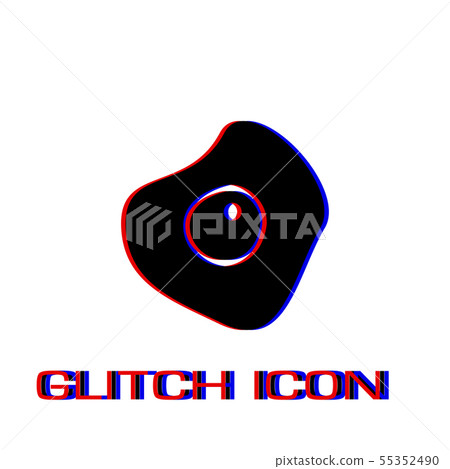 Fried egg icon flat Fried egg icon flat 55352490
