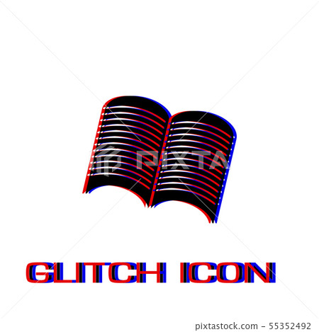 Open newspaper icon flat Open newspaper icon flat 55352492