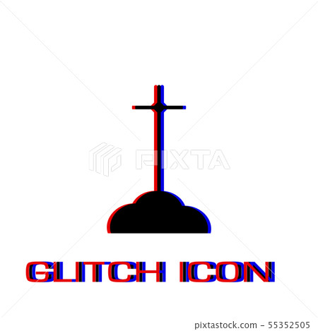 Grave icon flat 55352505