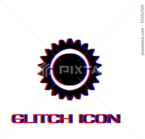 Bike chainring, chainwheel icon flat 55352585