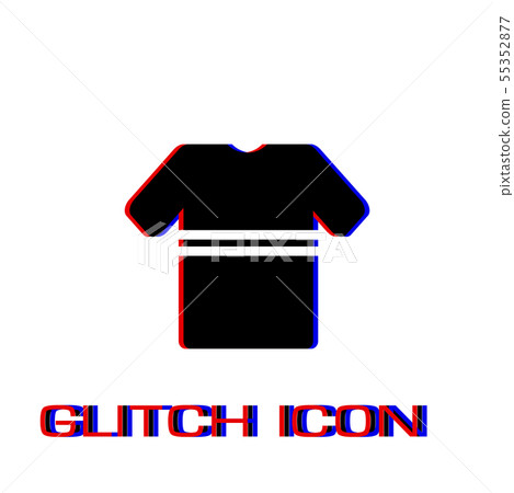Tshirt with stripes icon flat. 55352877
