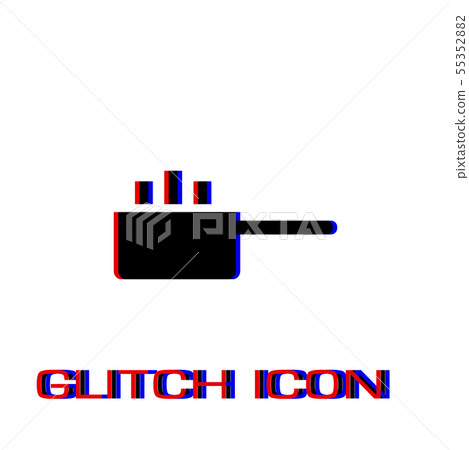 Hot cooking pot icon flat. Hot cooking pot icon flat. 55352882