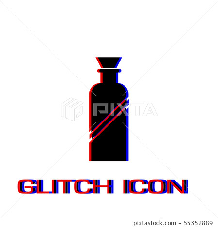 Bottle icon flat. Bottle icon flat. 55352889
