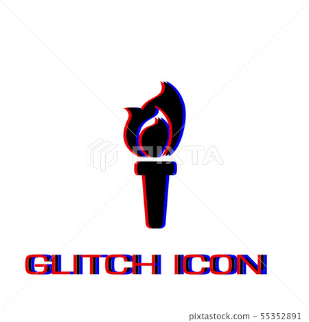 Torch icon flat. Torch icon flat. 55352891