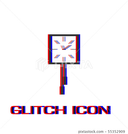 Wall clocks icon flat. 55352909