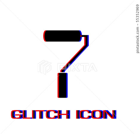 Paint roller icon flat Paint roller icon flat 55352969