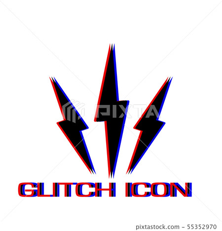 Lightning icon flat Lightning icon flat 55352970