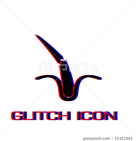 Hair bulb icon flat 55352981