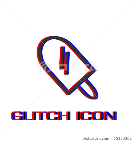 Ice lolly icon flat. Ice lolly icon flat. 55353302