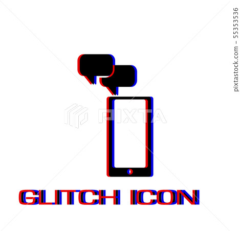 Smartphone Message icon flat. Smartphone Message icon flat. 55353536