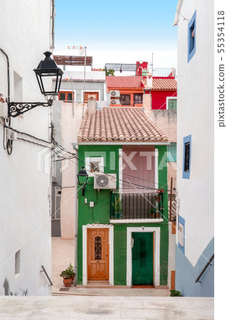 Bright colorful houses - Villajoyosa, Spain 55354118