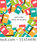 Welcome back to school - background with school color notebook 55354496
