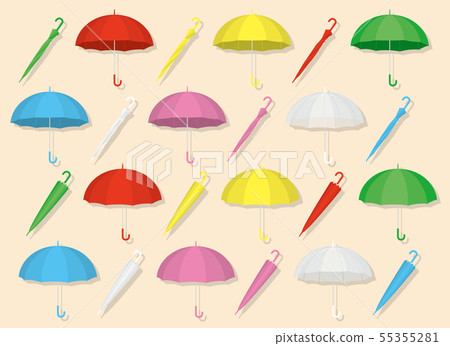 五顏六色的傘設置01 55355281