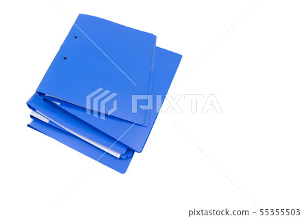 blue files folder retention of contracts isolated 55355503