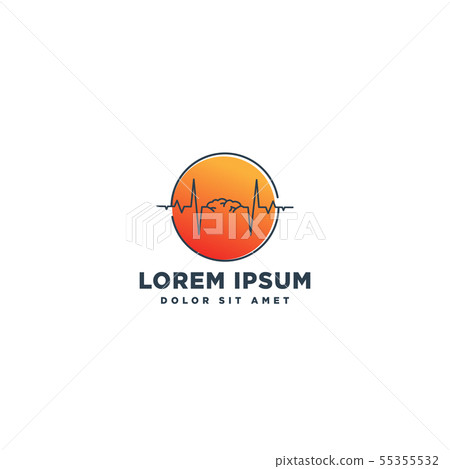 brain wave logo template vector illustration icon brain wave logo template vector illustration icon 55355532
