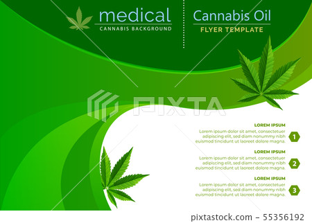 Cannabis or marijauna medical poster desing. 55356192