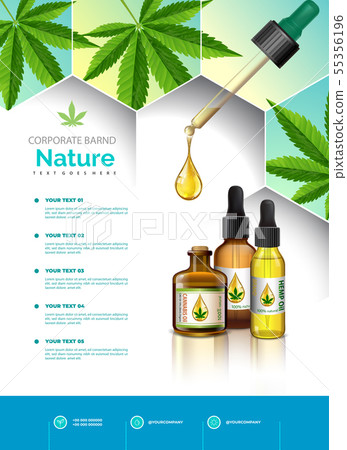 Cannabis or marijauna medical poster desing. 55356196