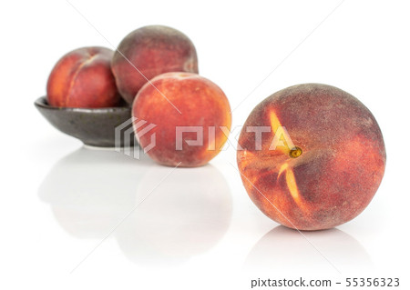 Fresh red peach isolated on white Fresh red peach isolated on white 55356323
