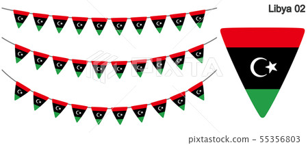 Garland vector flag of Libya flag (bunting garland) Garland vector flag of Libya flag (bunting garland) 55356803