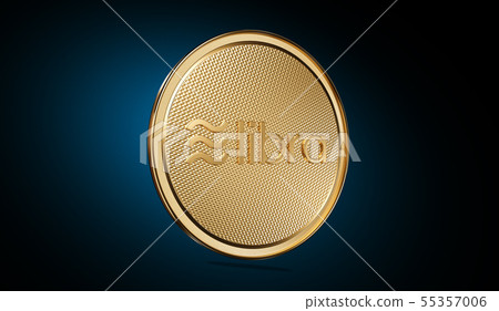 Concept of golden Libra coin 3D render Concept of golden Libra coin 3D render 55357006