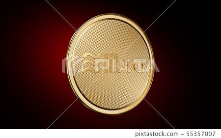 Concept of golden Libra coin 3D render Concept of golden Libra coin 3D render 55357007