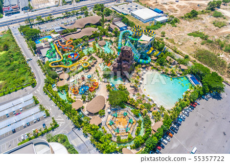 HUa hin, Thailand 30 April 2019 - Vana nava is the popular water park in hua hin city HUa hin, Thailand 30 April 2019 - Vana nava is the popular water park in hua hin city 55357722
