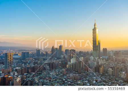 Beautiful architecture building taipei city 55358469