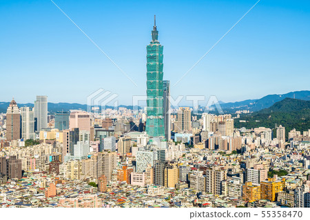 Beautiful architecture building taipei city 55358470