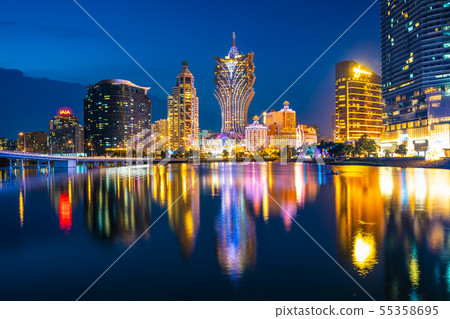 Beautiful architecture building cityscape in macau Beautiful architecture building cityscape in macau 55358695