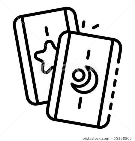 Wizard cards icon, outline style Wizard cards icon, outline style 55358803