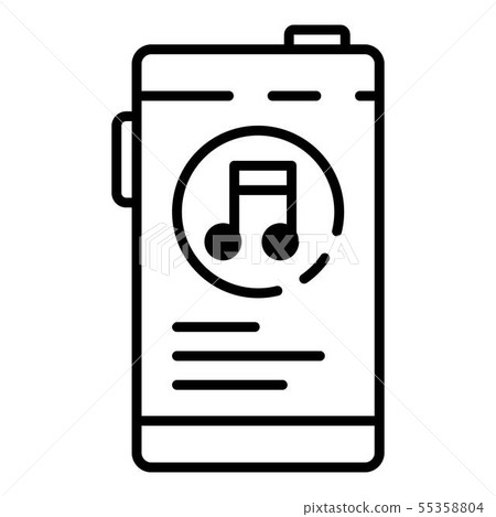 Music player apps icon, outline style 55358804
