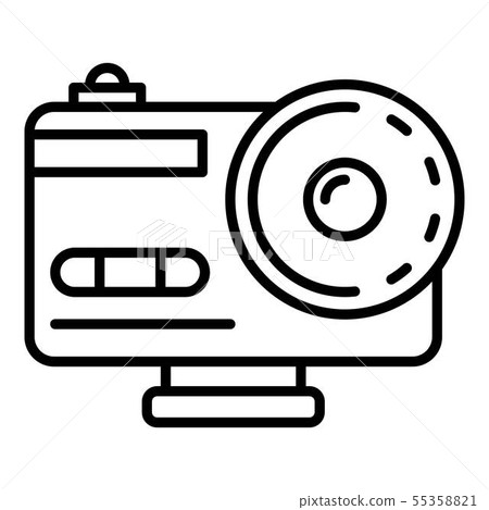 Action camera icon, outline style 55358821