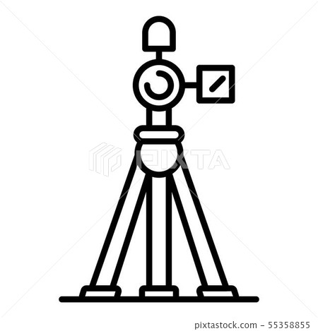 Video camera on tripod icon, outline style Video camera on tripod icon, outline style 55358855