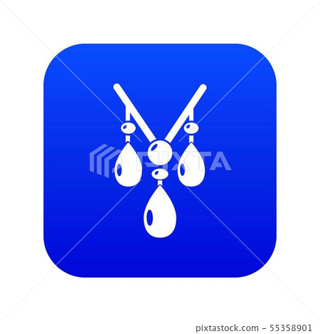 Necklace icon blue vector Necklace icon blue vector 55358901