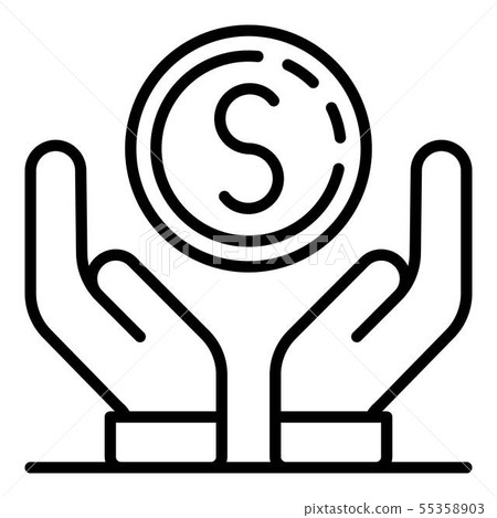 Keep volunteering money icon, outline style Keep volunteering money icon, outline style 55358903