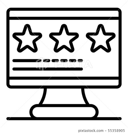 Computer online vote icon, outline style Computer online vote icon, outline style 55358905