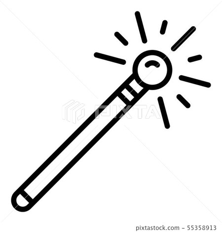 Magic stick icon, outline style 55358913