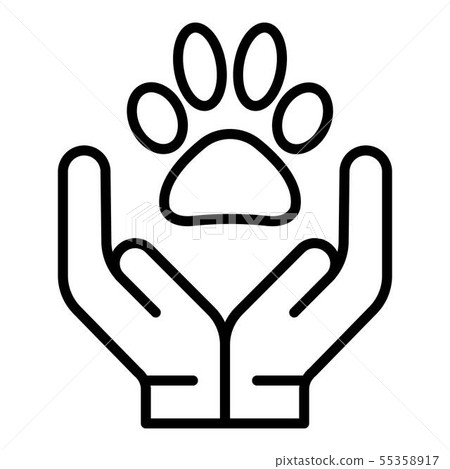 Keep care pet icon, outline style Keep care pet icon, outline style 55358917
