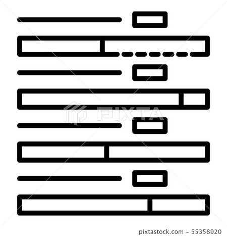 Online vote list icon, outline style Online vote list icon, outline style 55358920