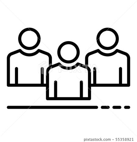 Recruitment group icon, outline style 55358921