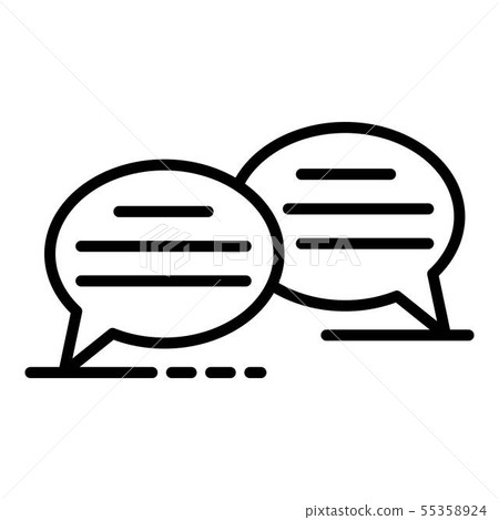 Recruitment chat icon, outline style Recruitment chat icon, outline style 55358924