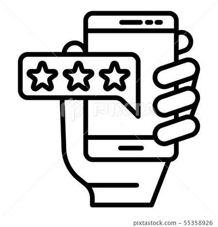 Online smartphone vote icon, outline style Online smartphone vote icon, outline style 55358926