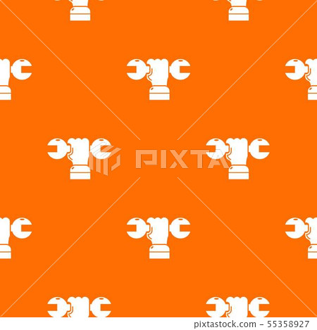 Hand wrench pattern vector orange Hand wrench pattern vector orange 55358927