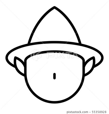 Head of magic elf icon, outline style Head of magic elf icon, outline style 55358928