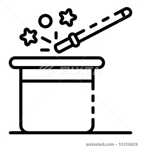 Magic band hat icon, outline style Magic band hat icon, outline style 55358929